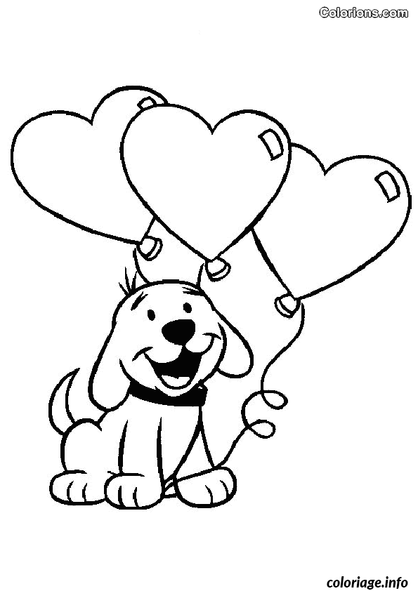 Coloriage Page Saint-Valentin féerique à peindre - Dessin à imprimer