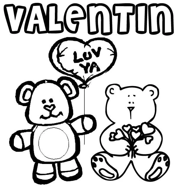Coloriage Cœurs enlacés pour la Saint-Valentin - Dessin à imprimer