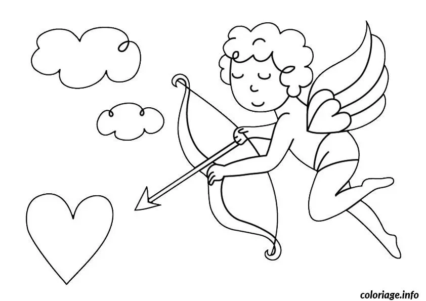 Coloriage Cœurs enlacés pour la Saint-Valentin - Dessin à imprimer