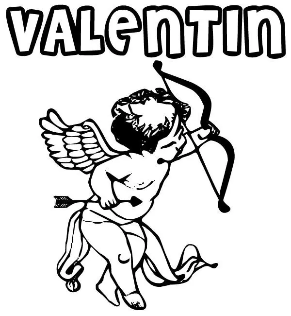 Coloriage Cœur et roses pour la Saint-Valentin - Dessin à imprimer