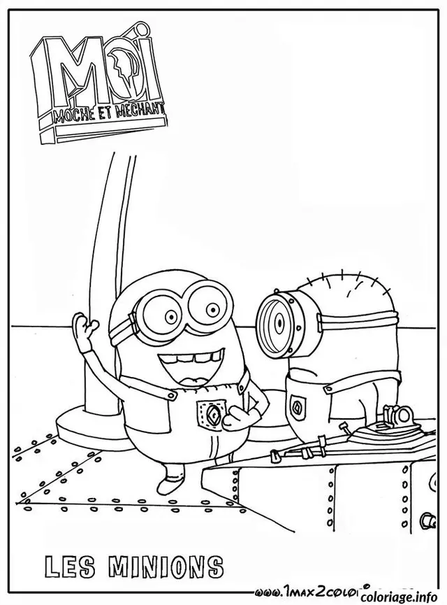 Coloriage Dessin moi moche méchant - Dessin à imprimer