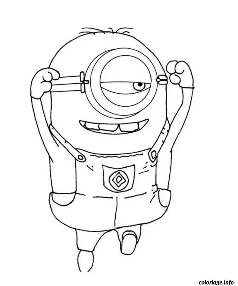 Coloriage Dessin minion champion - Dessin à imprimer