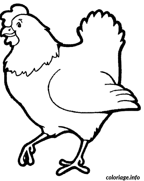 Coloriage Pâques dessin poulet - Dessin à imprimer