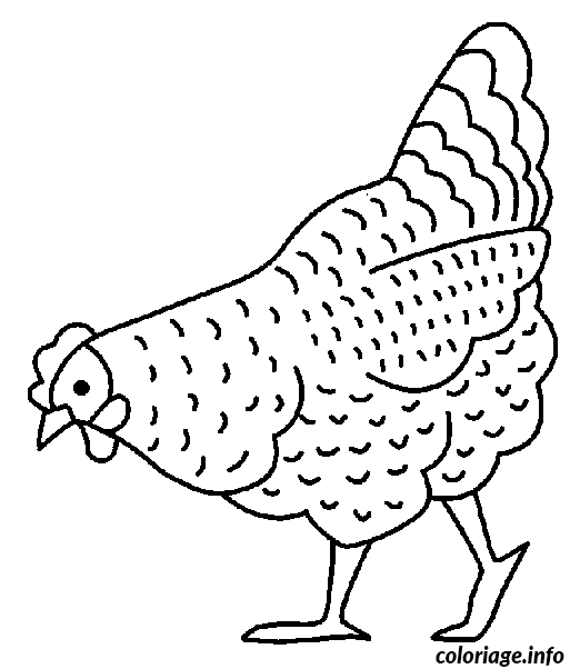 Coloriage Pâques une poule - Pâques à imprimer