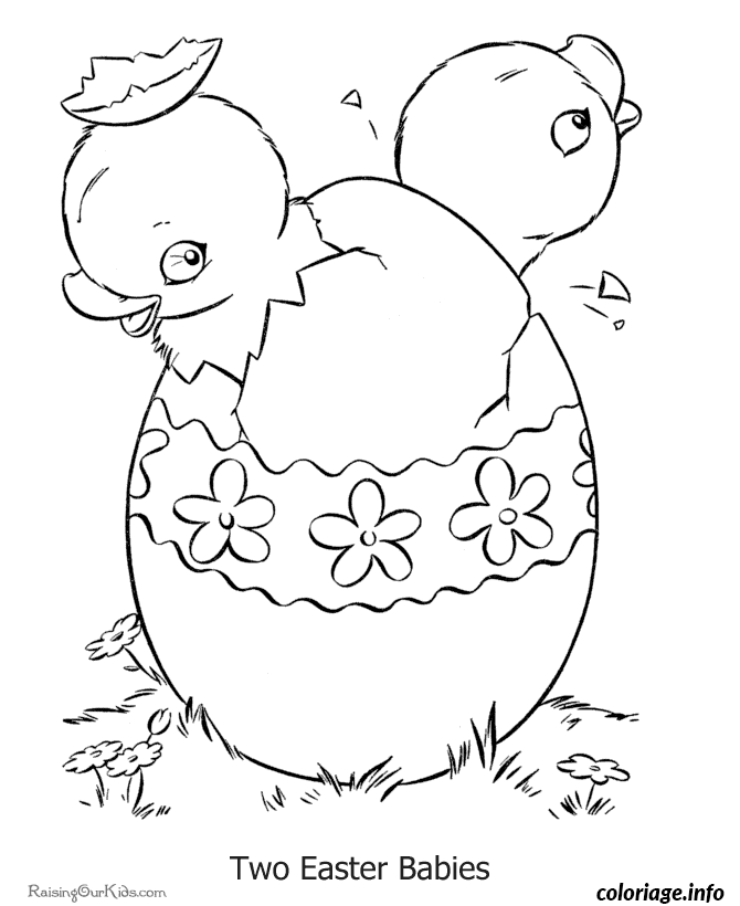Coloriage Lapin de Pâques à colorier - Dessin festif - Dessin à imprimer