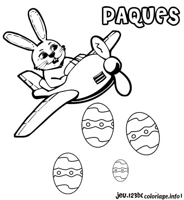 Coloriage Œufs de Pâques décorés à peindre - Dessin à imprimer