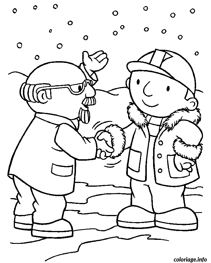 Coloriage Bob le bricoleur et son équipe à colorier - Bob le bricoleur à imprimer