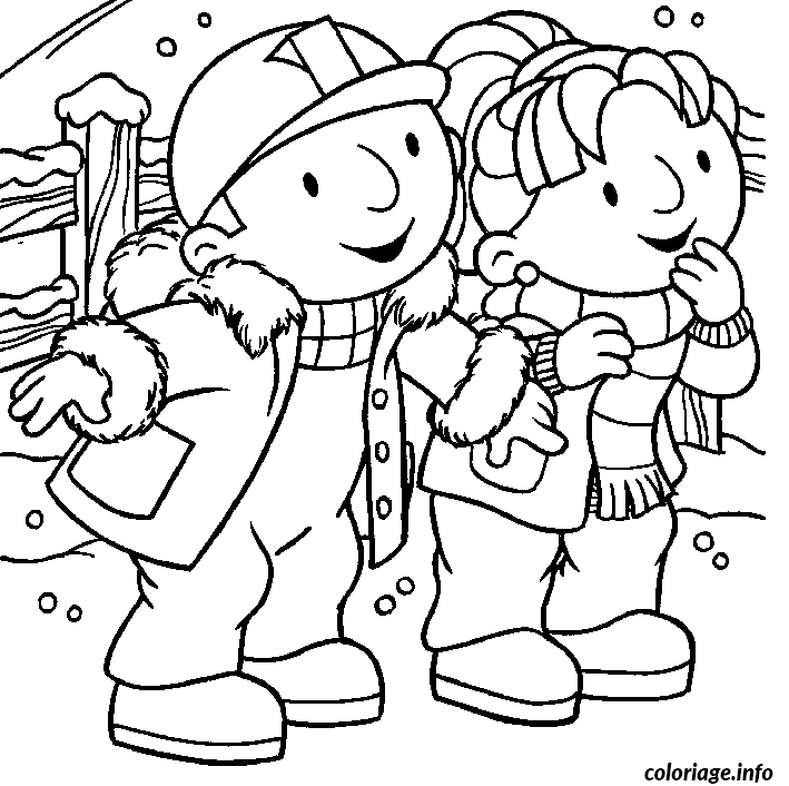 Coloriage Bob le bricoleur en action sur le chantier - Bob le bricoleur à imprimer