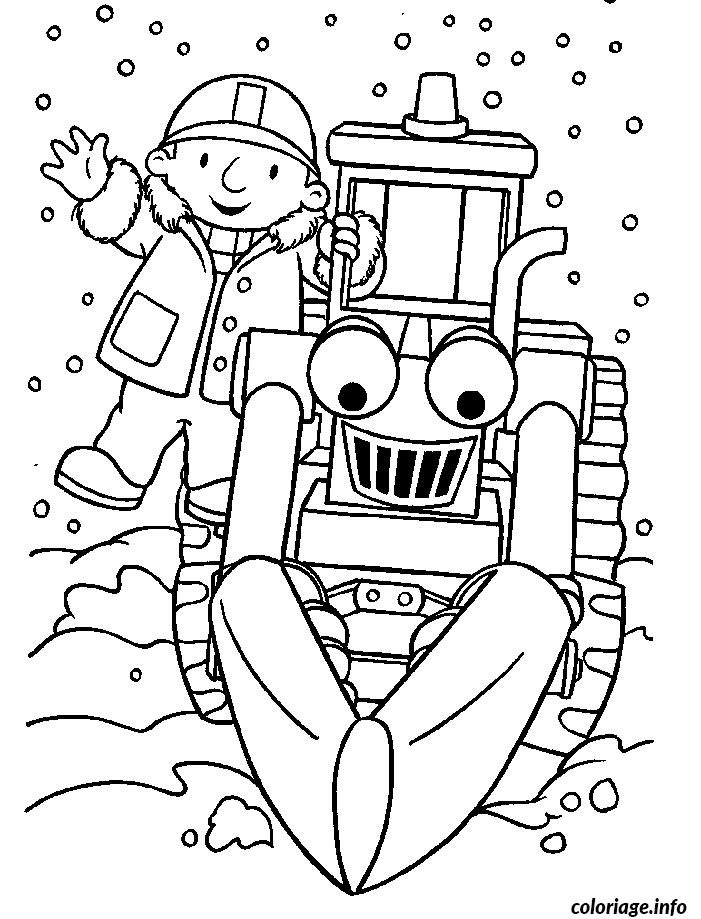 Bob the Builder at His Construction Site coloring page to print