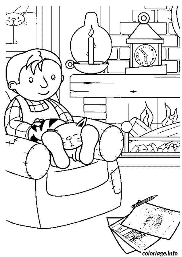 Coloriage Bob le bricoleur avec ses outils de chantier - Bob le bricoleur à imprimer