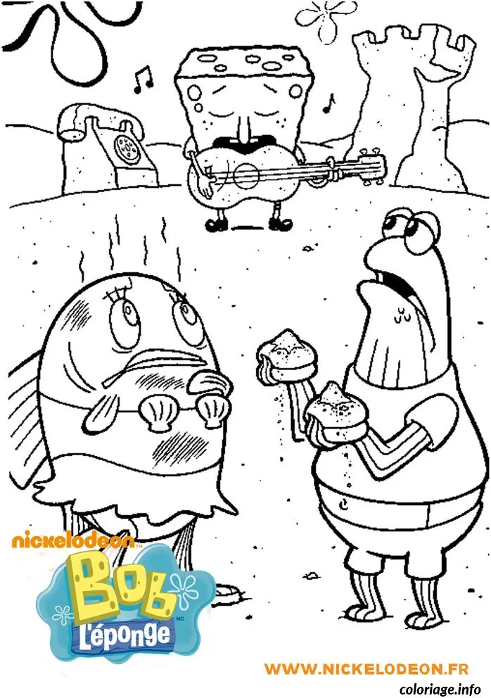 Smiling SpongeBob in His Yellow Outfit coloring page to print