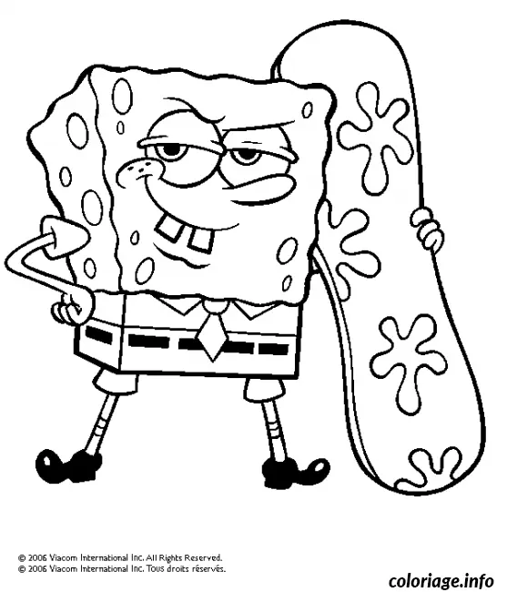 Coloriage Bob l'Éponge avec Patrick à Bikini Bottom - Bob l'éponge à imprimer
