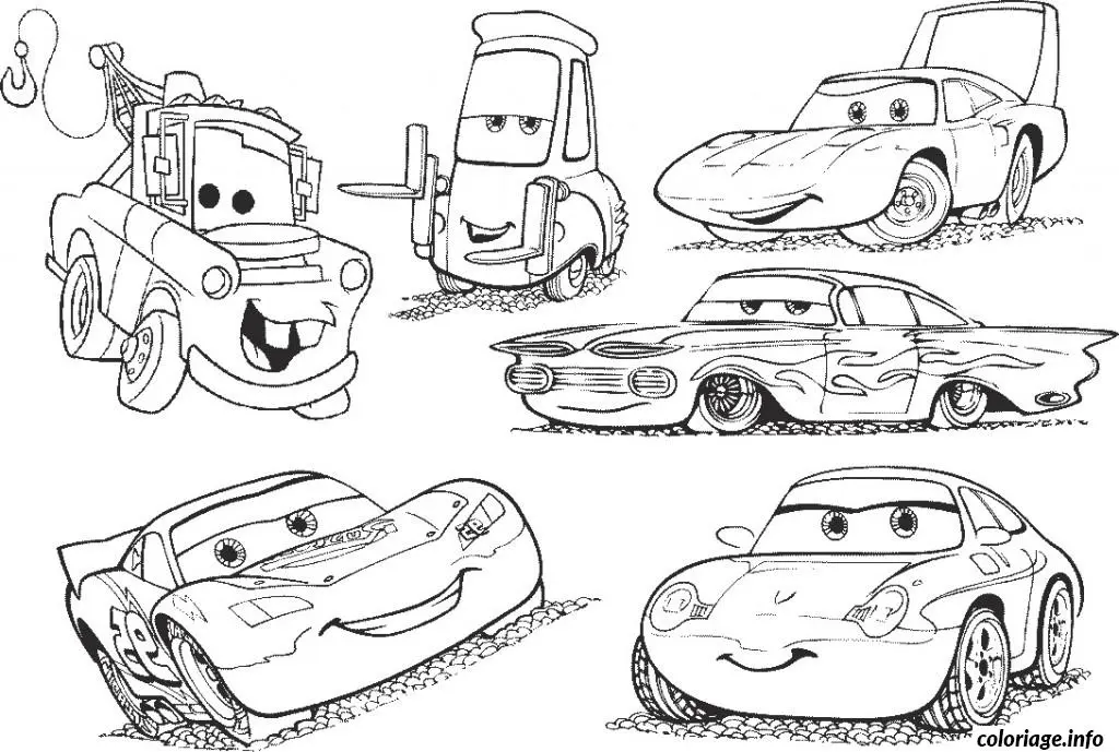 Coloriage Voiture de course sportive rouge - Voiture à imprimer