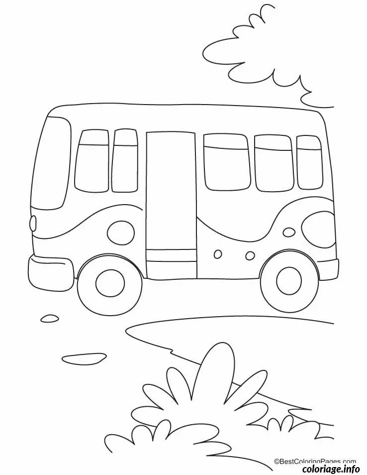 Coloriage Bus scolaire transportant des enfants - Dessin à imprimer