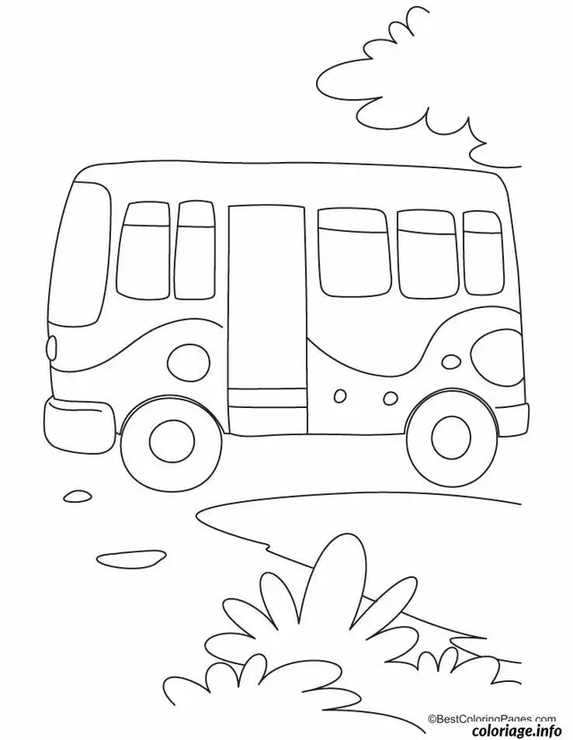 Coloriage Bus scolaire transportant des enfants - Dessin à imprimer