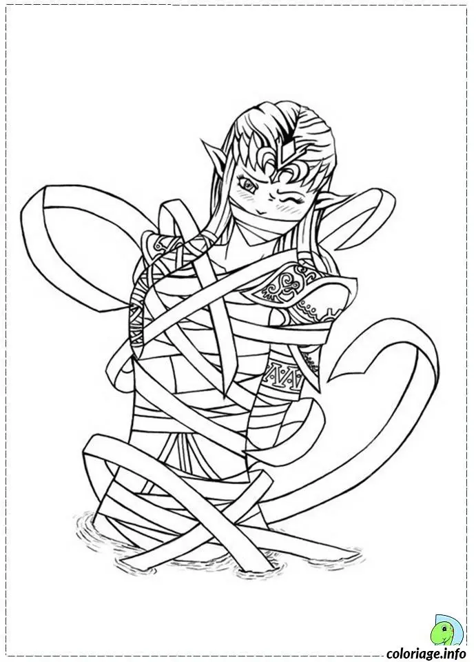 Coloriage Ganondorf seigneur des ténèbres menaçant - Dessin à imprimer