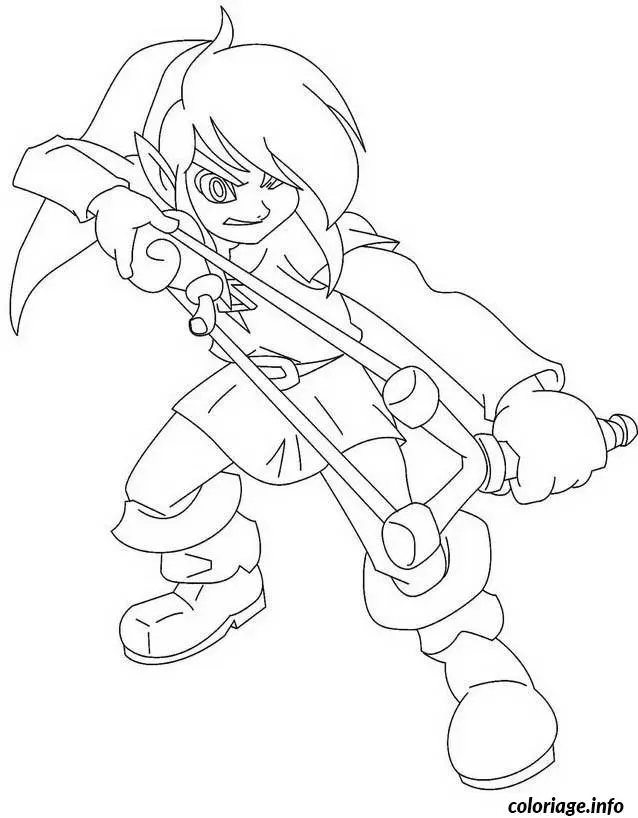 Coloriage Hyrule Castle forteresse légendaire Zelda - Dessin à imprimer
