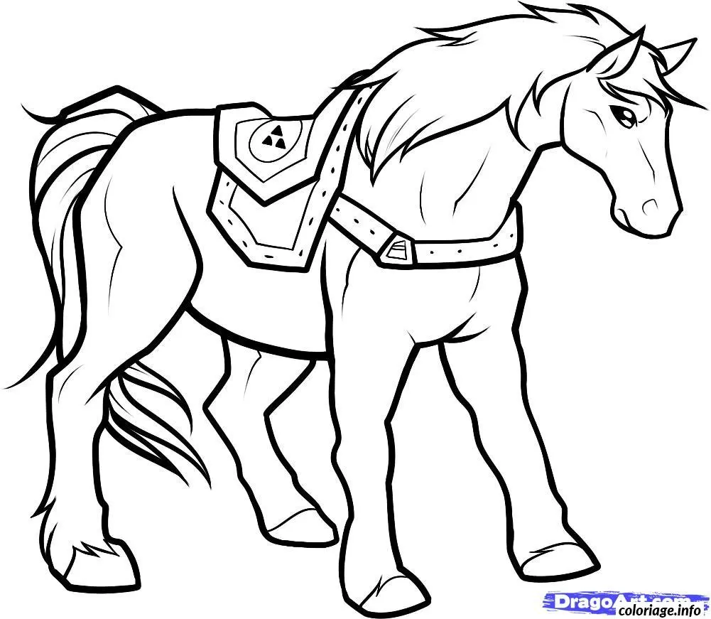 Coloriage Zelda princesse du royaume enchanté - Dessin à imprimer