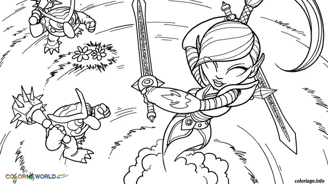 Coloriage Skylanders petit gardien des pouvoirs - Skylanders à imprimer