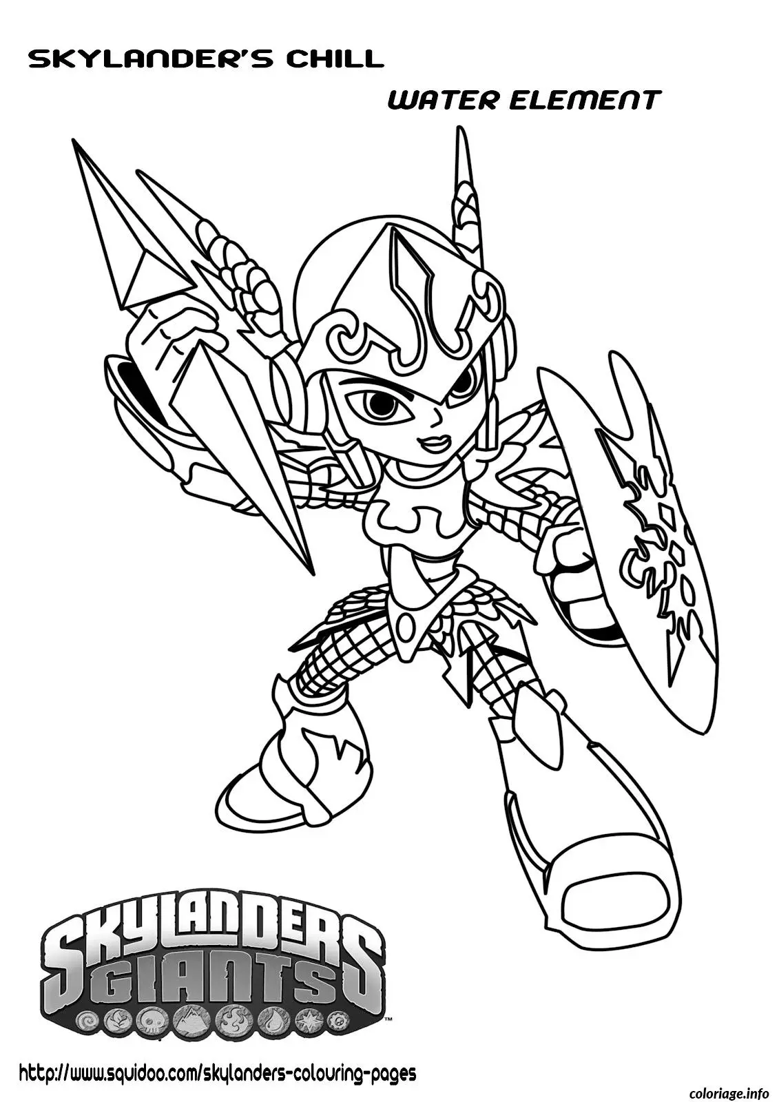 Coloriage Dessin skylanders 8 - Skylanders à imprimer