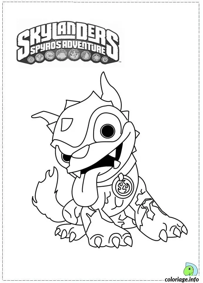 Coloriage Skylanders champion prêt au combat - Skylanders à imprimer