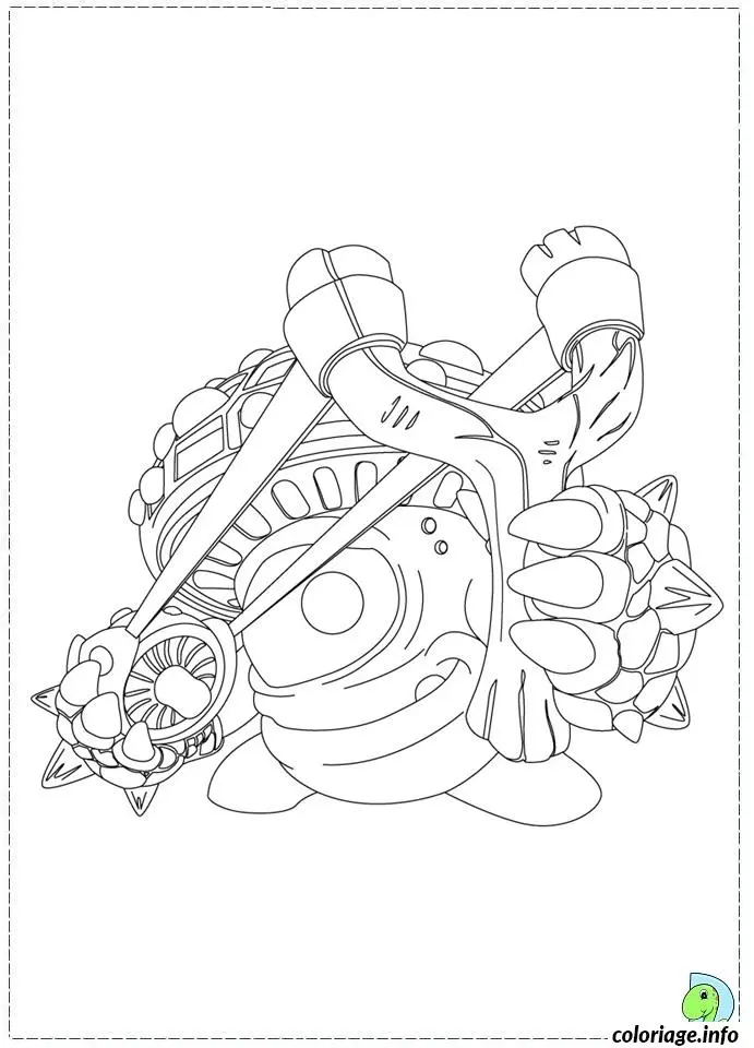 Coloriage Skylanders créature volante aux pouvoirs - Skylanders à imprimer