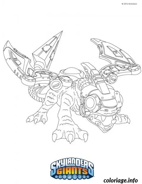 Coloriage Skylanders personnage puissant à colorier - Skylanders à imprimer