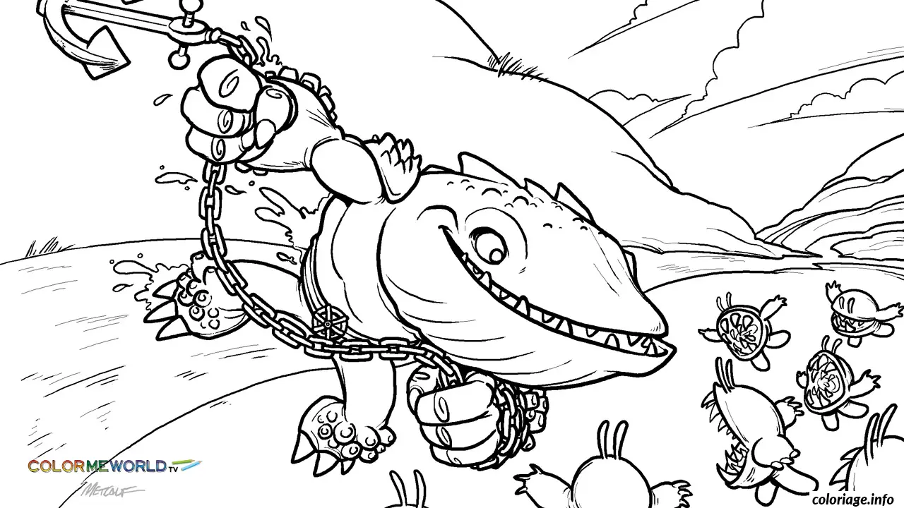 Coloriage Skylanders Eruptor cracheur de lave - Skylanders à imprimer