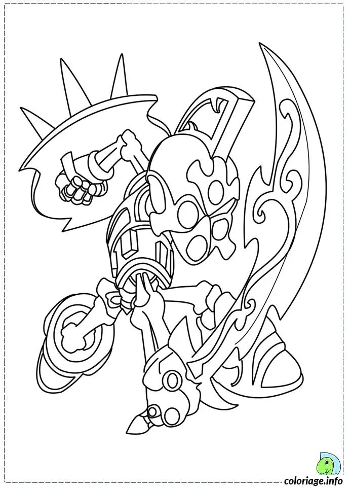 Coloriage Skylanders Eruptor cracheur de lave - Skylanders à imprimer