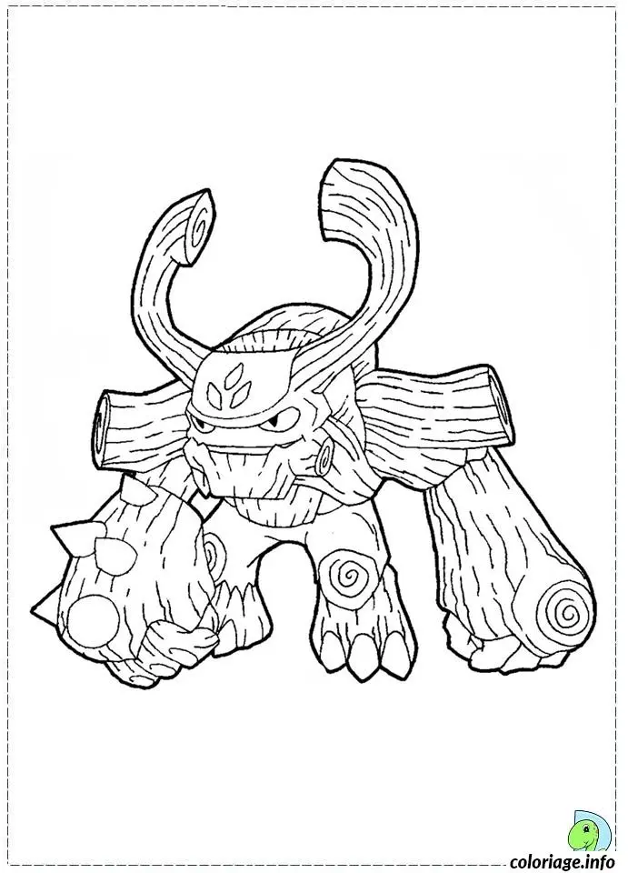 Coloriage Skylanders Hex la sorcière squelette - Skylanders à imprimer
