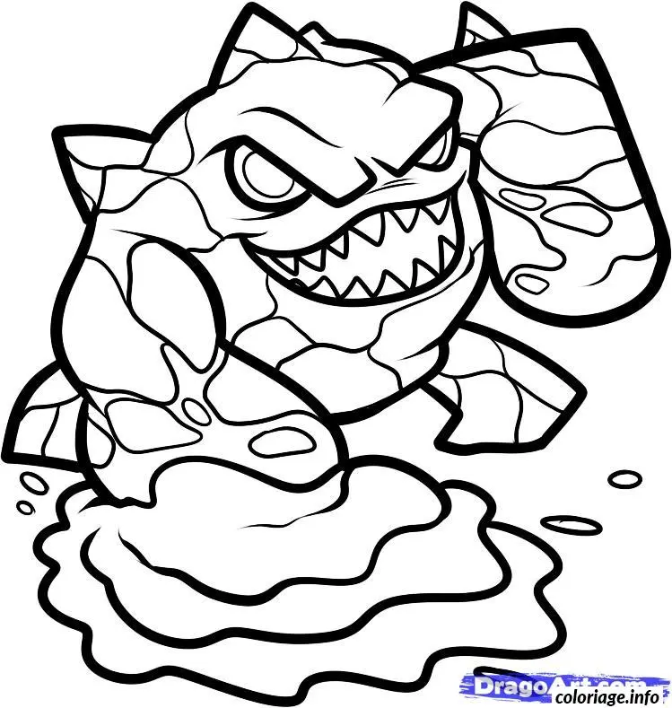 Coloriage Skylanders guerrier magique en action - Skylanders à imprimer