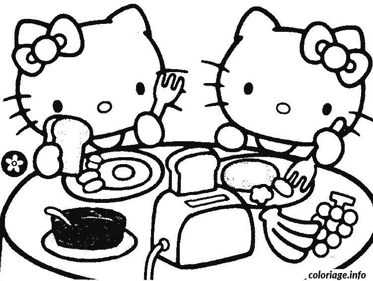 Coloriage Hello Kitty en tenue de princesse royale - Hello kitty à imprimer