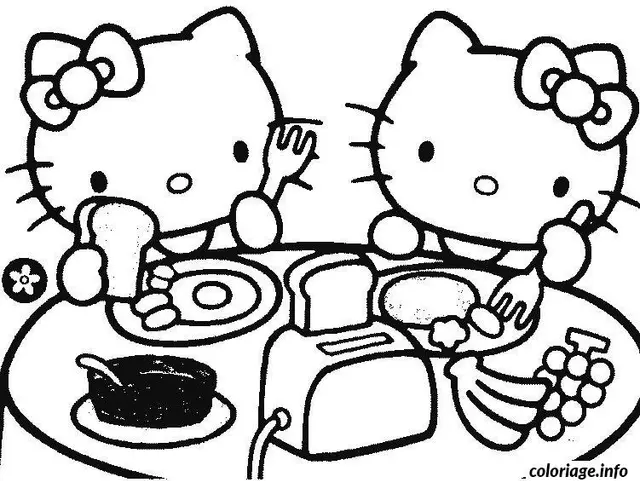 Coloriage Hello Kitty en tenue de princesse royale - Hello kitty à imprimer