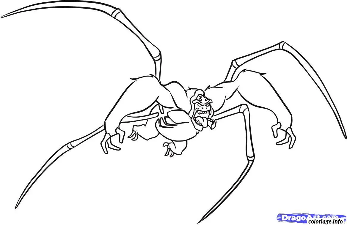 Ben 10 Transformed into Four Arms coloring page to print