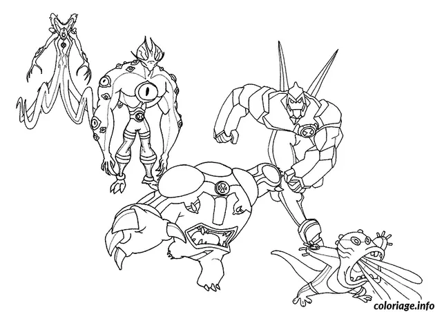 Ben 10 in Heroic Battle Mode coloring page to print