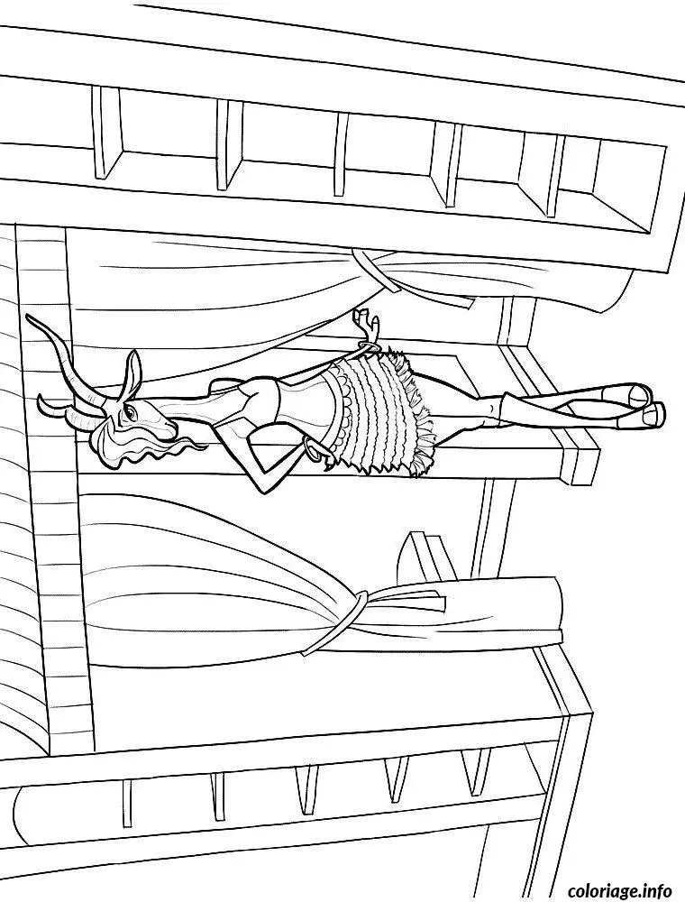 Coloriage Zootopie dessin gazelle - Zootopie à imprimer