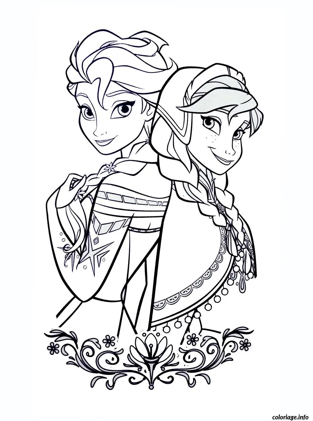 Frozen Disney Princess Queen of the Snow coloring page to print