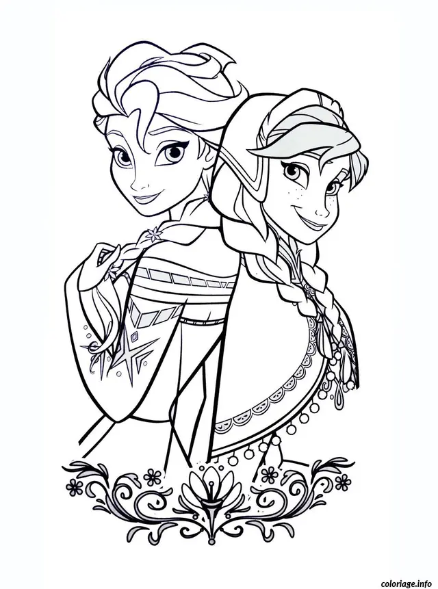 Coloriage Dessin la reine des neiges disney princesse - La Reine des neiges à imprimer