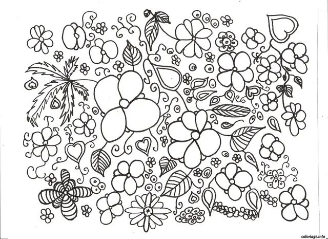 Coloriage Motif floral intricate pour adulte zen - Adulte à imprimer