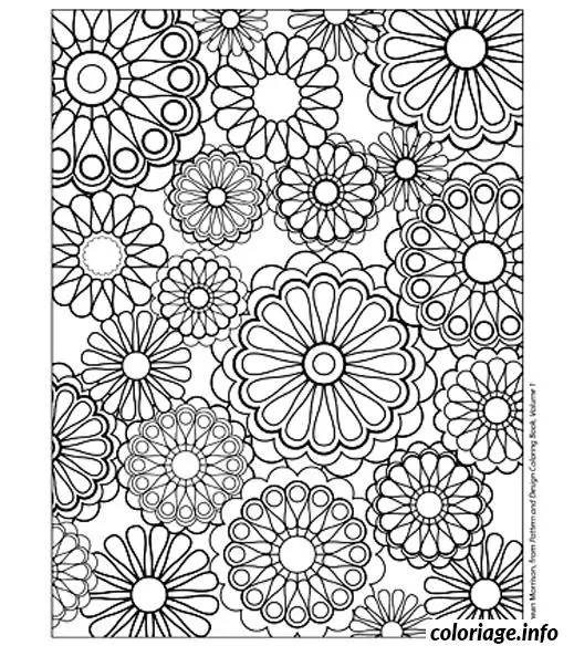 Coloriage Zentagle floral avec détails élaborés - Adulte à imprimer