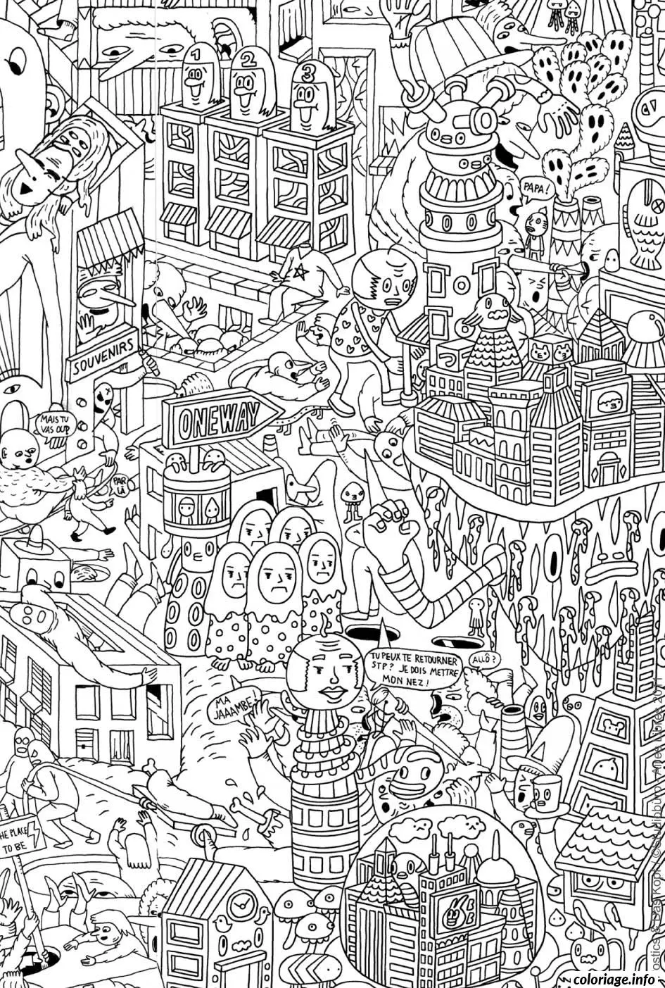 Coloriage Motifs abstraits pour adulte relaxants - Adulte à imprimer