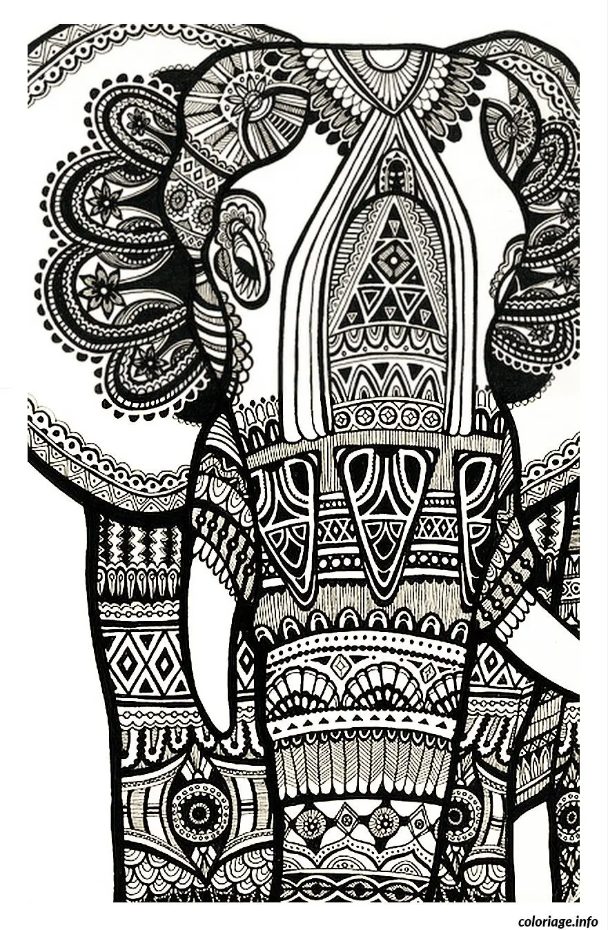 Coloriage Zentangle abstrait pour adulte - Adulte à imprimer