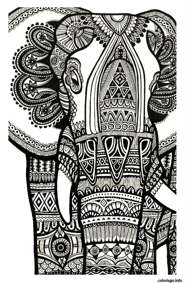 Coloriage Zentangle abstrait pour adulte - Adulte à imprimer
