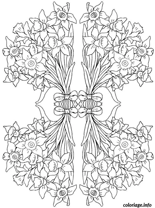 Coloriage Mandala géométrique aux motifs complexes - Adulte à imprimer
