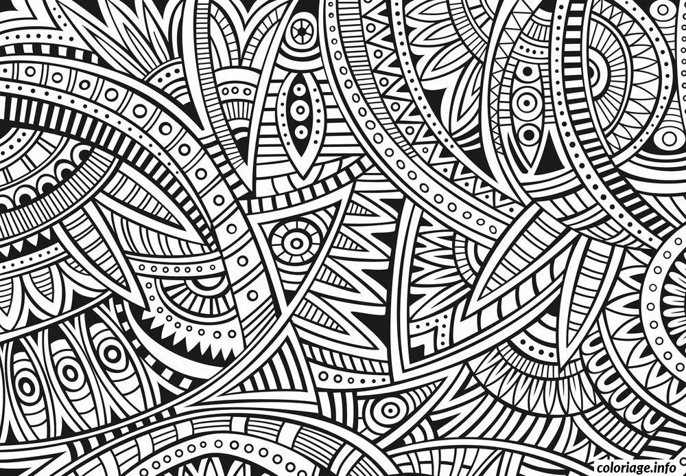 Coloriage Patterns géométriques apaisants adulte - Adulte à imprimer