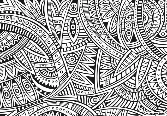 Coloriage Patterns géométriques apaisants adulte - Adulte à imprimer
