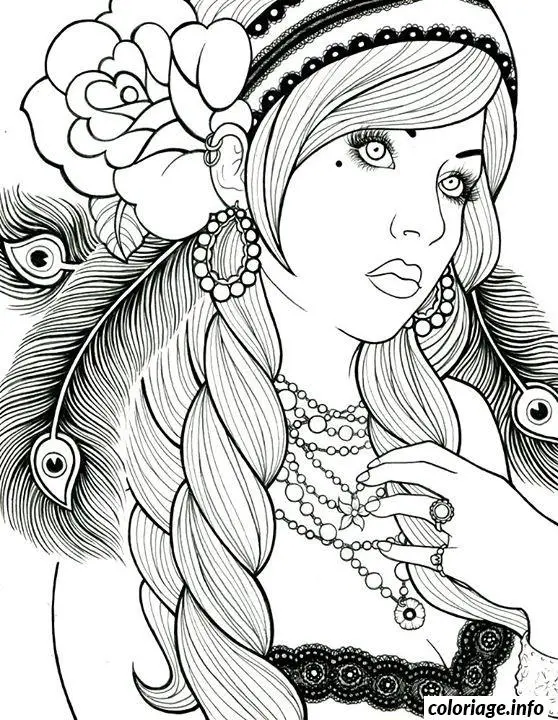 Coloriage Motifs floraux enchevêtrés pour relaxation - Adulte à imprimer