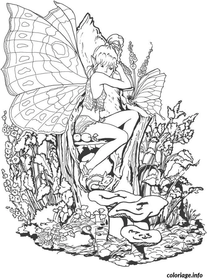 Coloriage Zentangle avec nature et spirales - Adulte à imprimer