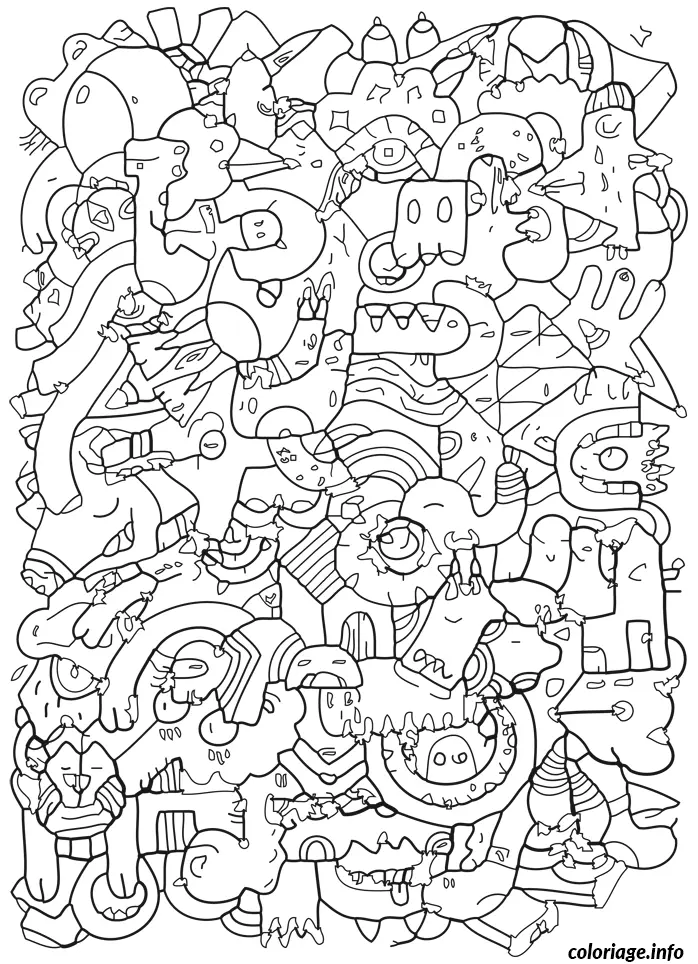 Coloriage Motifs abstraits zen pour adulte - Adulte à imprimer