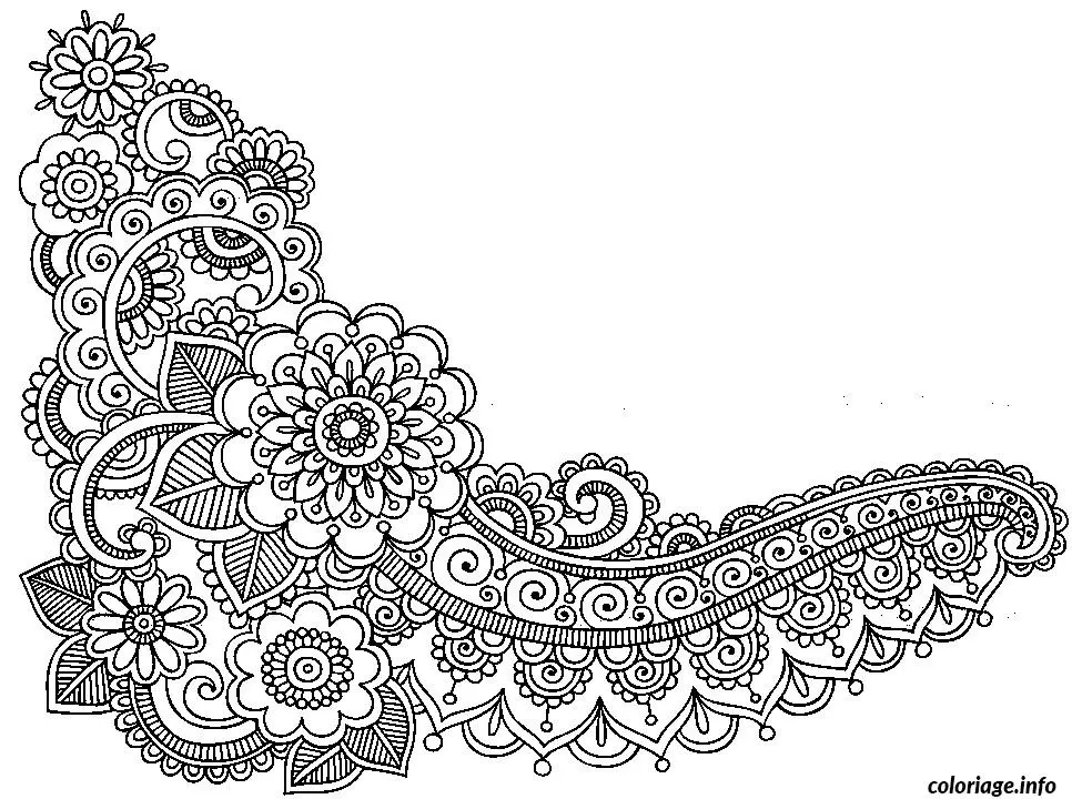 Coloriage Mandala complexe détaillé relaxant - Adulte à imprimer